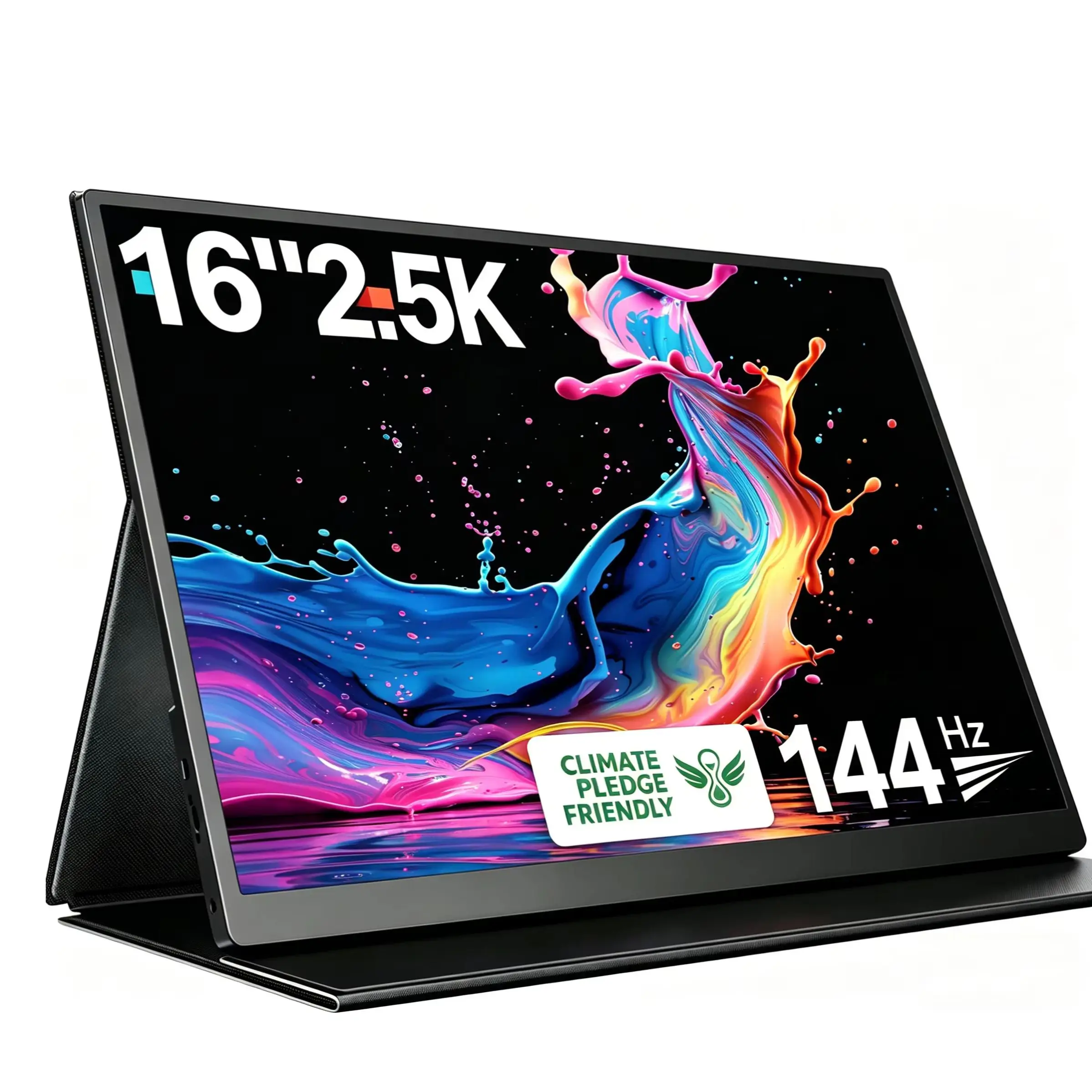 

AHXJKA 16 Inch 2K 144HZ Portable Monitors 2560*1600P IPS With Type-C Mini HDMI Can One line link For Phone Laptop XBox PS4/5