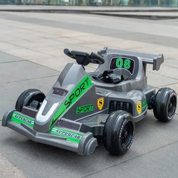 Elektryczny gokart dla dzieci Samochód czterokołowy Zabawka Samochód zdalnie sterowany Siedzenie 3-6-8 lat Mężczyźni i kobiety Wózek dziecięcy