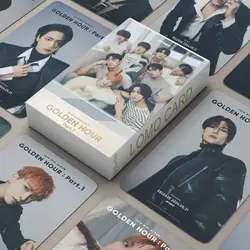 Tarjetas Kpop Ateez Lomo de 55 piezas, sesión fotográfica, hora dorada: Parte 1, álbum de fotos, conjunto de tarjetas de impresión, colección de Fans