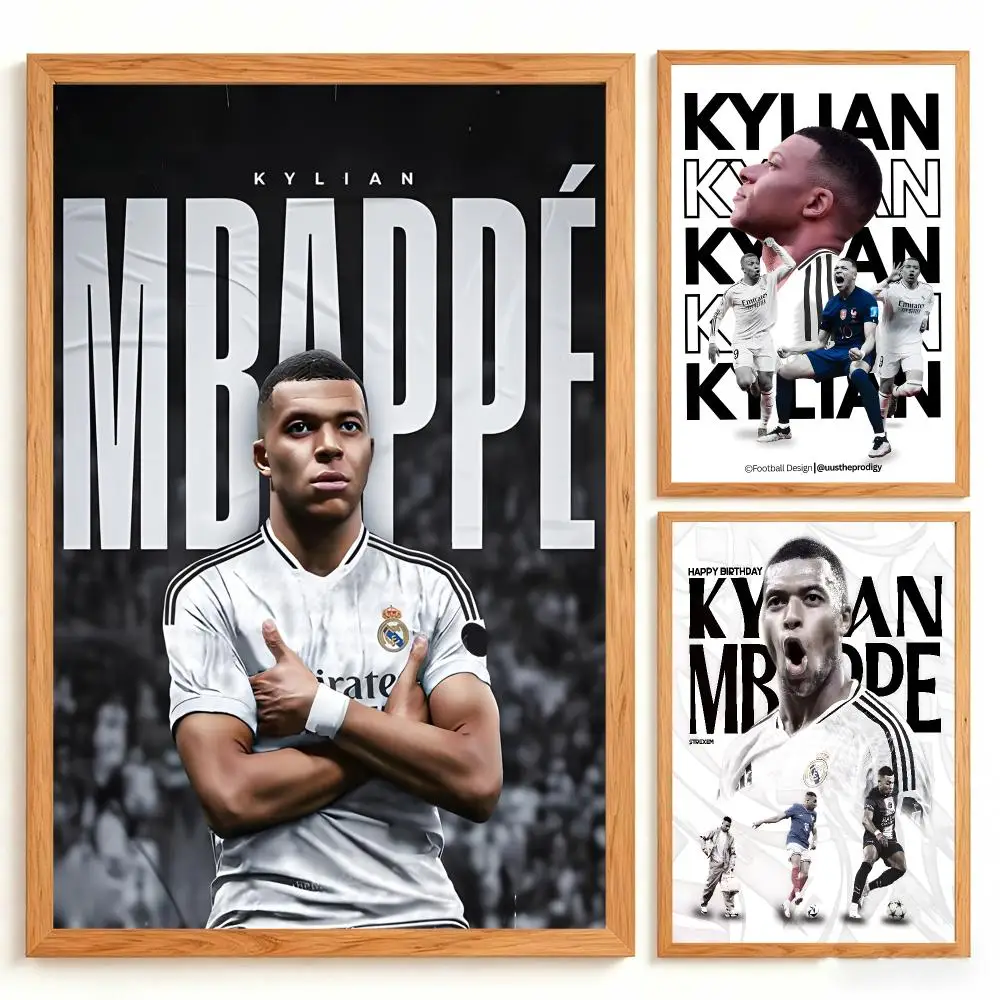 Sports Kylian Mbappe Poster Wall Art Poster Prints Home Wall Decor Gift for Living Room, Bedroom Bar & Parlor