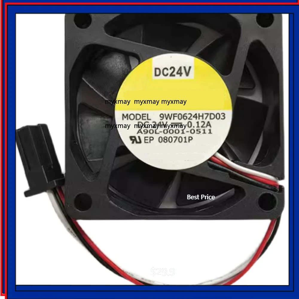 

Cooling Fan 9WF1224H1D03 DC 24V 0.32A 7.68W 12CM 12038 120X120X38mm