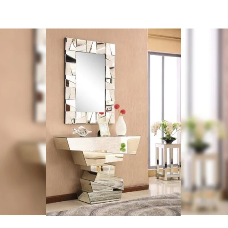 

Silver MDF console table with newly designed household furniture mirror