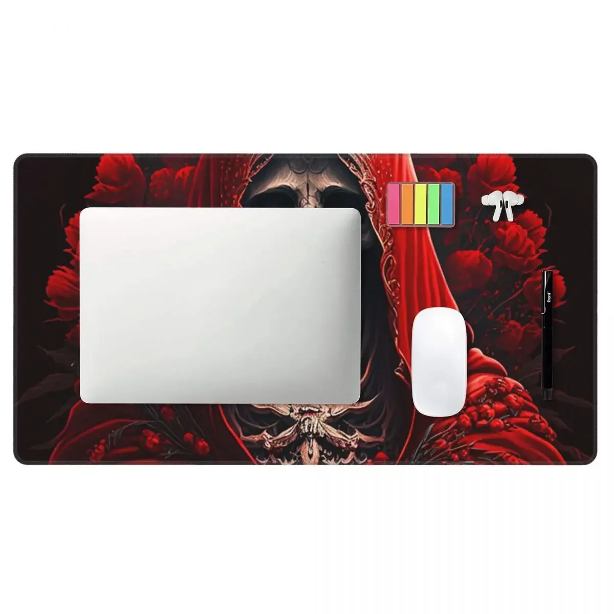 Large Mouse Pad Santa Muerte Saint Death Goth Mexican Muertos Skull Gamer PC Laptop Mats Keyboard Accessories Desk Mat