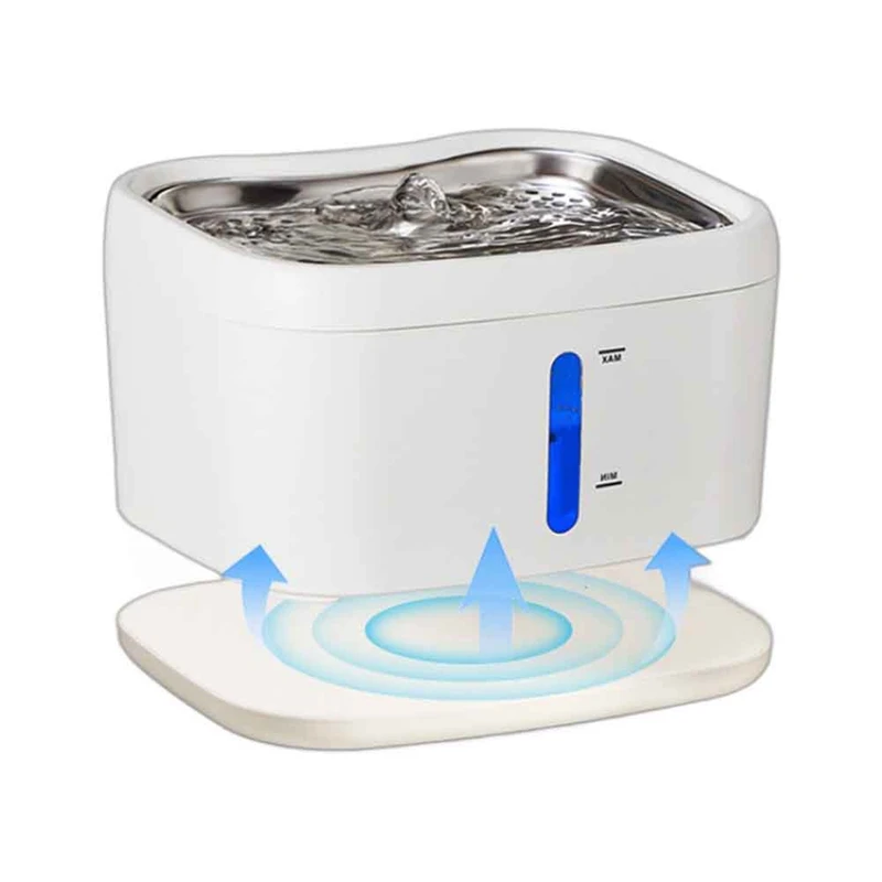 Pet Water Fountain Water Dispenser For Cats & Small Dogs With Quiet Pump Safe Easy To Clean Water Filters Included