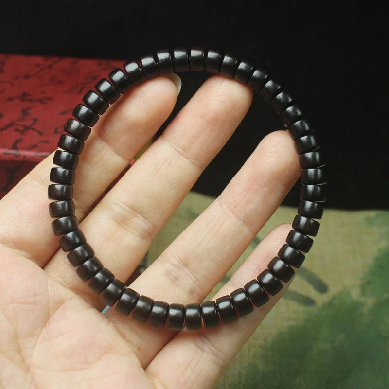 Guajacwood Ebony Thickened Piece Beads Bracelet Bracelet Tablet Beads Men and Women Jewelry Jewelry Buddha Beads Rosary