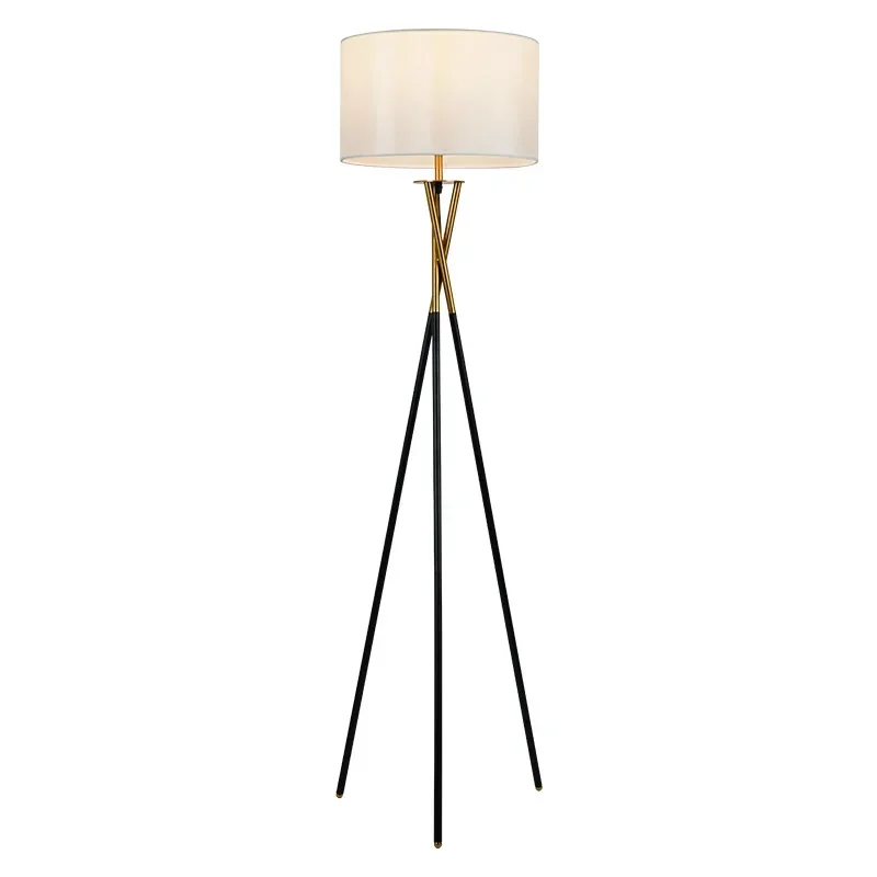 Medieval floor lamp living room advanced sense American modern simple study bedroom bedside fabric decoration atmosphere lamp