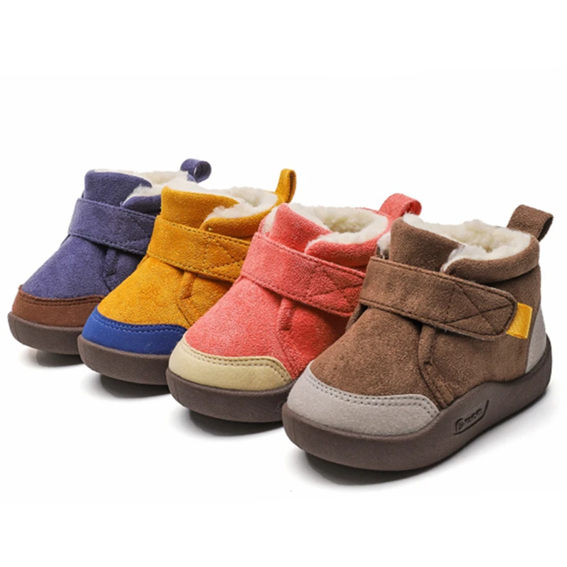 Toddler Baby Boots Winter Boys Girl Warm Baby Snow Boots Plush Soft Bottom Infant Shoes Baby Outdoor Sneakers Kids Shoes Newborn