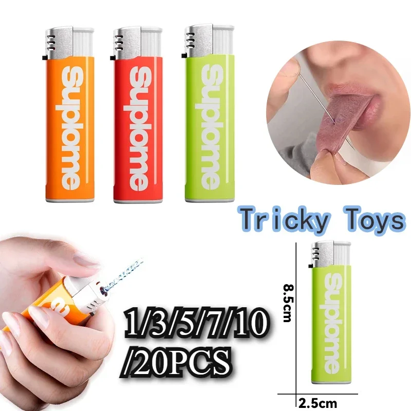 

Teasing lighter simulation tongue water spray Water gun stress relief toy simulation tongue stage prop set Teasing tongue magic