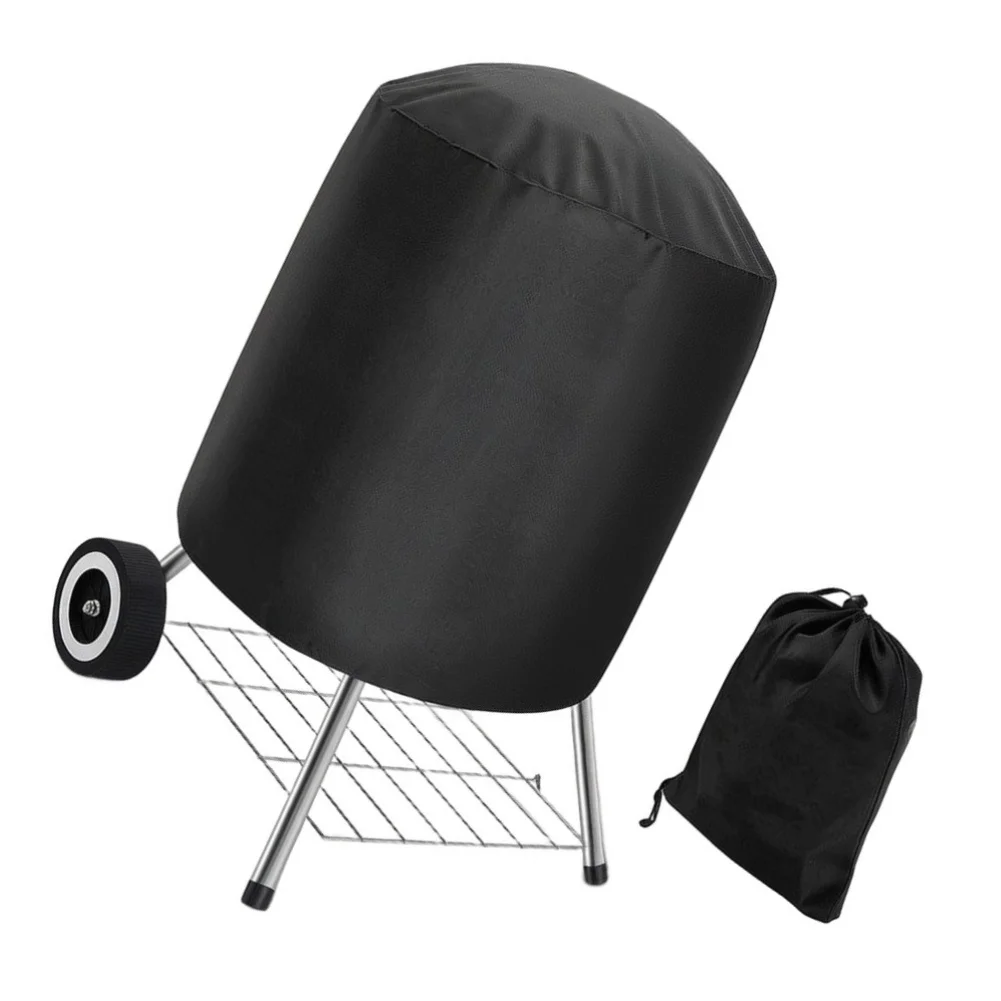 210D Oxford Round Grill Cover Waterproof Dustproof for Round Grills Tables and Fire Pits Easy Storage Lightweight