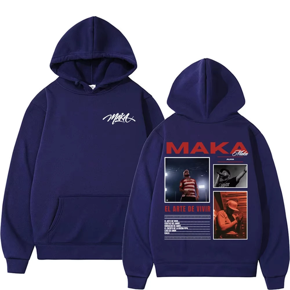 

Рэпер Maka Aura 2025 Tour Merch толстовки для мужчин и женщин Harajuku хип-хоп уличный свитшот повседневные флисовые пуловеры с длинными рукавами толстовка