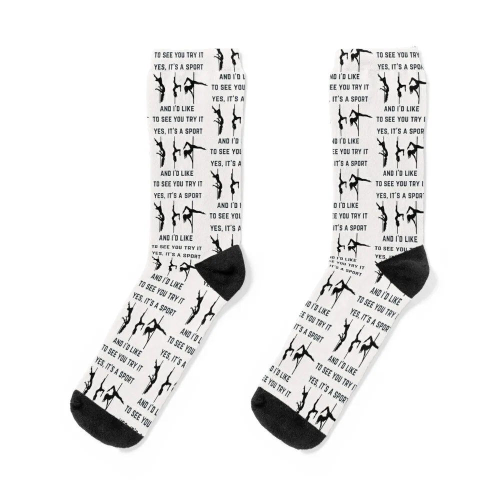 

Yes, It's a Sport - Pole Dance Design Socks Antiskid soccer Thermal man winter hockey professional running Women's Socks Men's