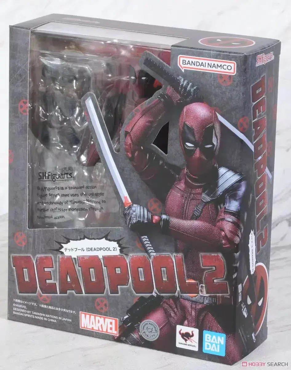 

Bandai Original SHF Deadpool Model Set Anime Doll Marvel Model Toy Gift in Stock