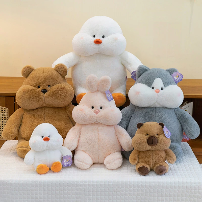 

Kawaii Plush Toy Cuddly Capybara Husky Stuffed Animal for Kids Birthday Gift Soft Doll Cute Pillow Zoo Animal Plushie