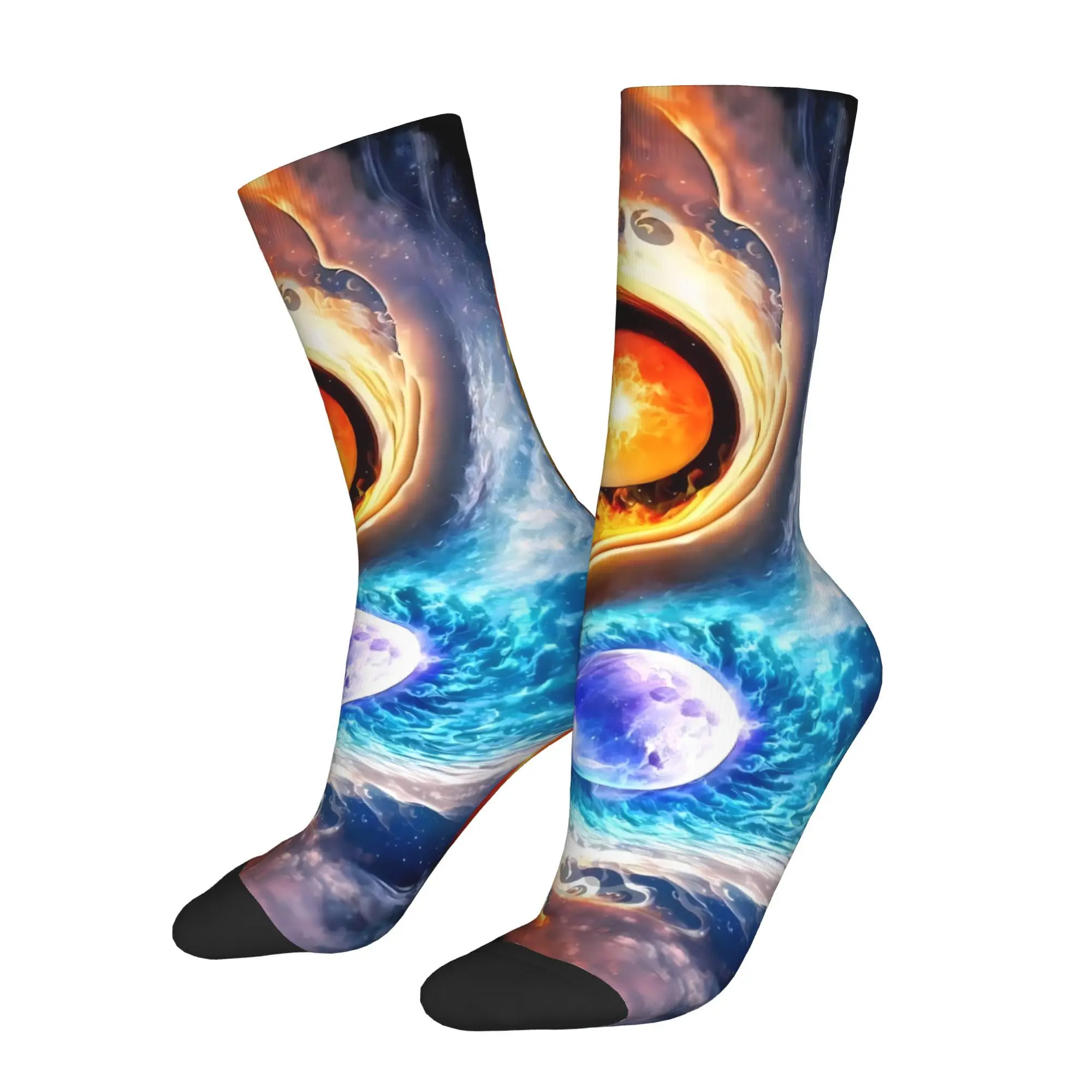 

Tai Chi Chinese Divination Men Socks Cycling Year Round Comfort Stockings for Cycling Daily Wear