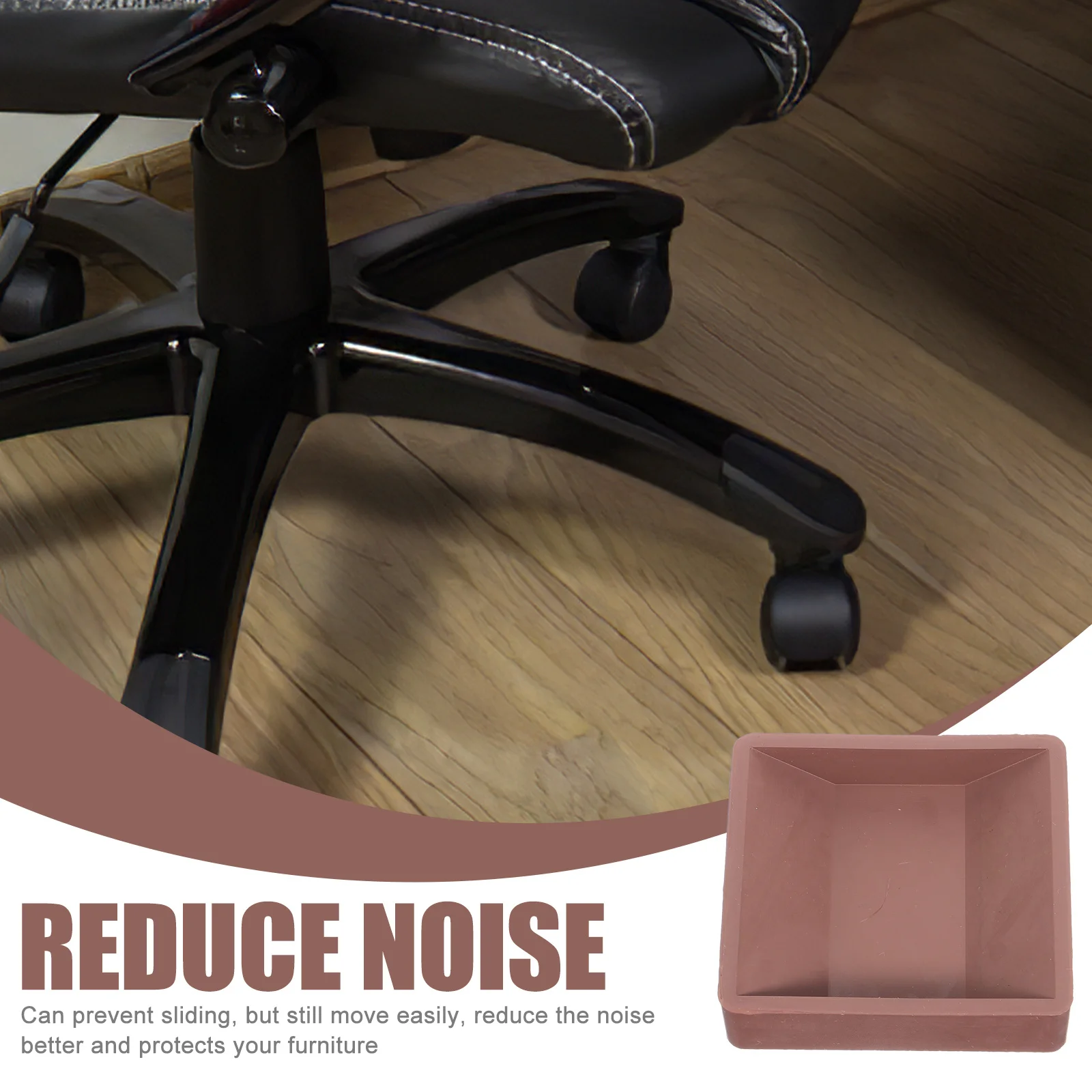 

2Pcs Rubber Wheel Caster Cups Furniture Stoppers Anti-Scratch Anti-Slip for Chairs Beds Tables Sofas Floor Protector