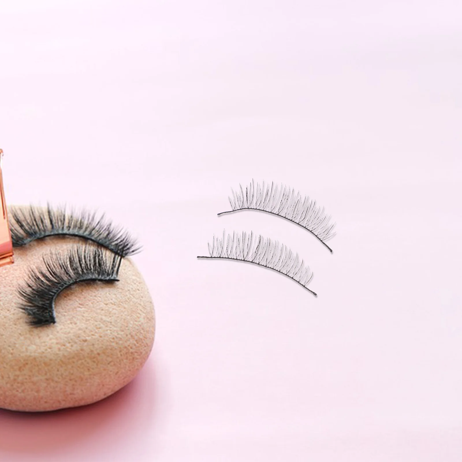 10 أزواج من الرموش الصناعية المصنوعة يدويًا طويلة طبيعية سوداء ناعمة مرنة قابلة لإعادة الاستخدام رموش ضخمة لتعزيز العين #5