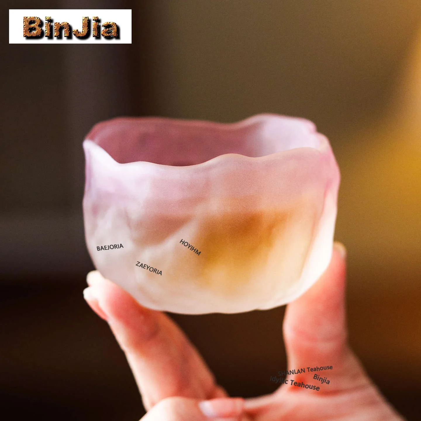 BAEJORIA 80ml Grape Purple Colored Glaze Glass Teacup Zen Tea Bowl Set Of Cups Tea-tasting Meditation Cup Jianzhan Master Cups
