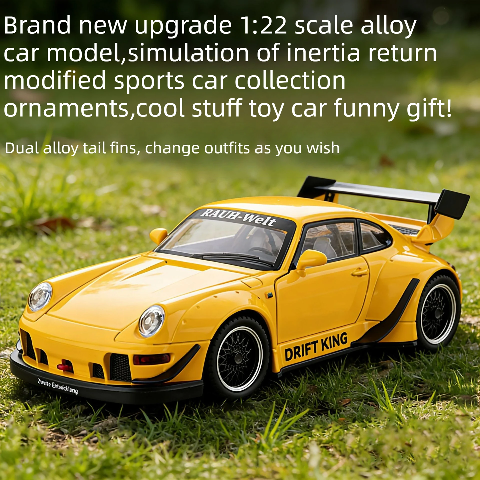 

Cool Stuff Toy Car Funny Gift-1:22 Scale Alloy Sports Car Model,Kawaii Inertial Return Car Toy,Toys for Kids 2 To 4 Years Old