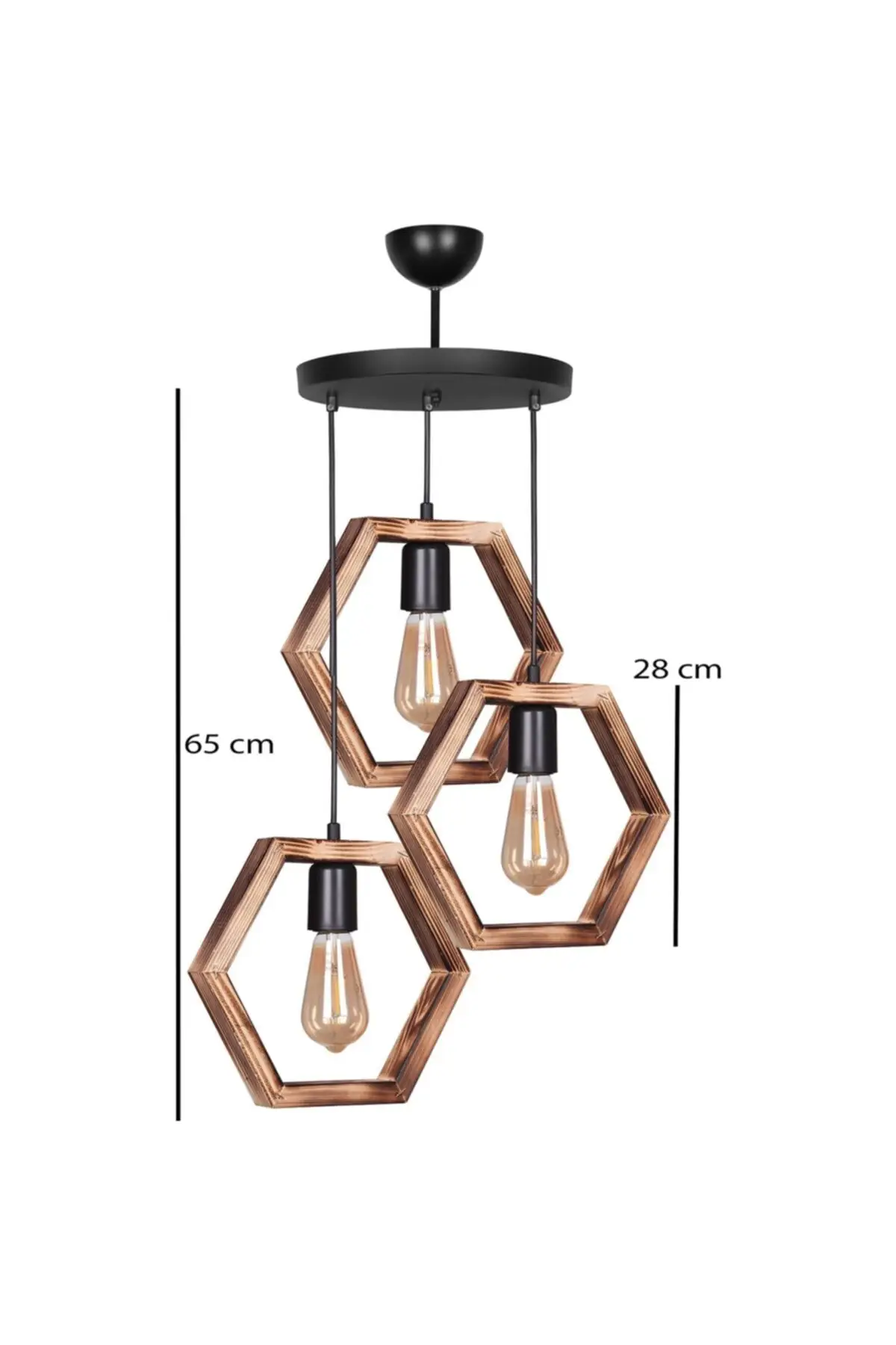 Colorful Wooden Triple Mother of Pearl Chandelier for children's room kitchen bedroom living room living room lighting