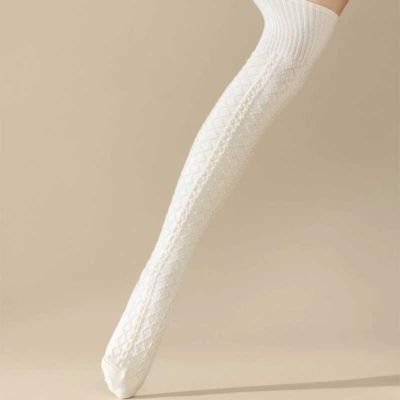 1 par Otoño Invierno mujer mezcla de lana hasta la rodilla calcetines gruesos cálidos suaves cómodos moda femenina Casual calcetines largos de tubo