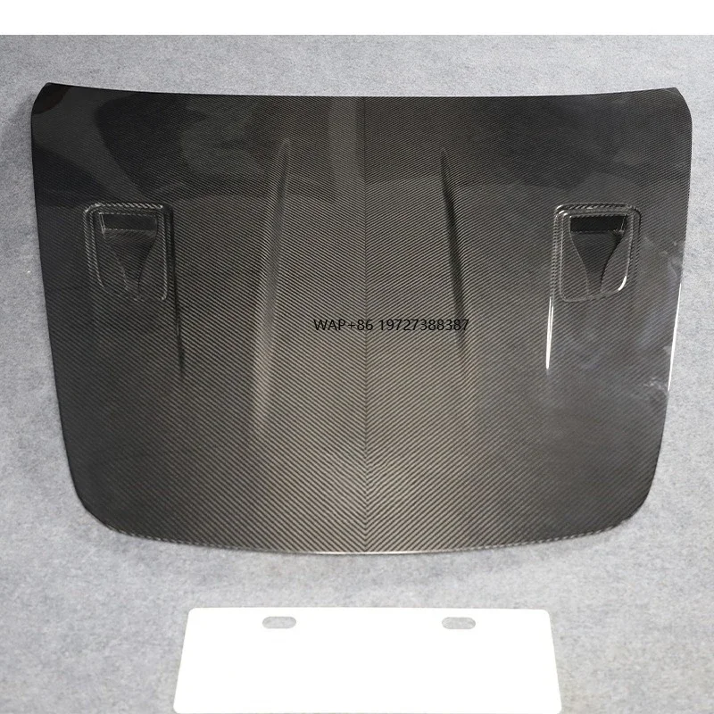 

2004-2008 Black Bolt-On Carbon Fiber Engine Hood New Condition Includes Mounting Hardware Universal Fitment for 718 987