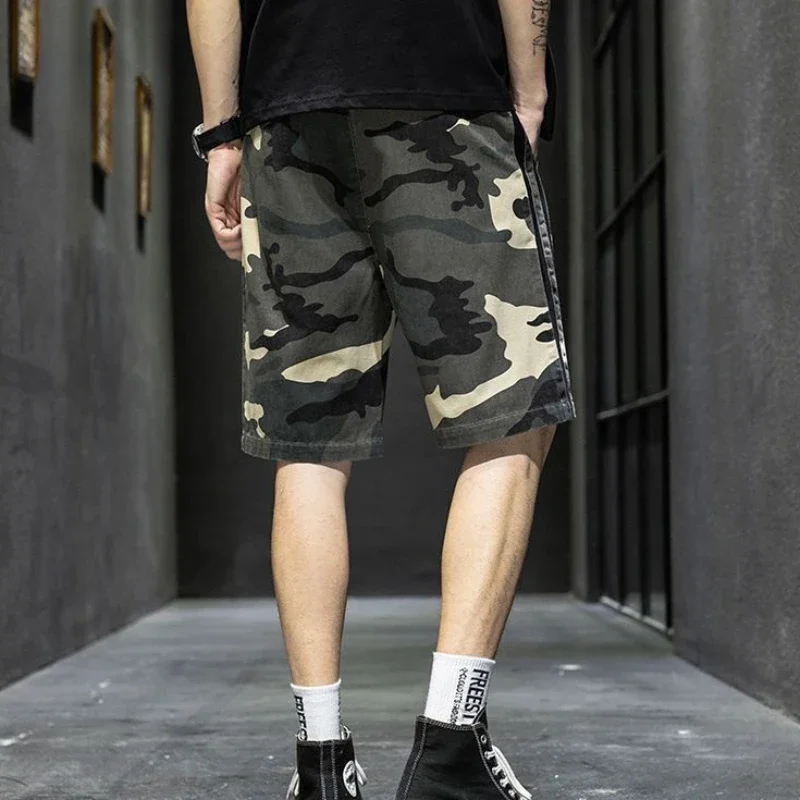 Short Pants For Men Camouflage Oversize Striped Big Size Camo Mens Cargo Shorts Beautiful Vintage Harajuku Loose Summer