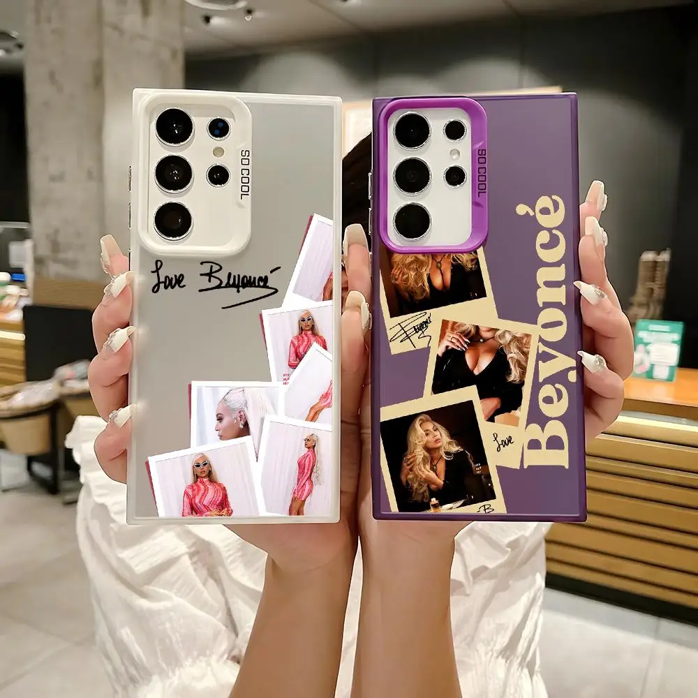 Coque de téléphone Music Rapper B-Beyonce pour Samsung Galaxy S25 S24 S23 S22 S21 Ultra Plus, rigide, colorée, mate, antichoc, gravée au laser