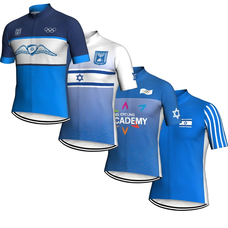 

Israel Fashion Men Cycling Jersey Bicycle Racing Sports Bib Wear MTB For Breathable Summer Tops Maillot Blue Tight Clothing