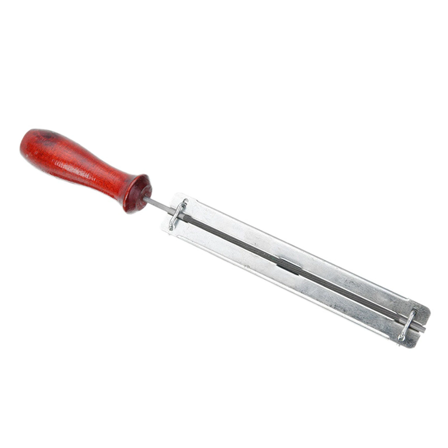 Limited Stock-FF 2Pcs 3/16 Inch 4.8Mm Round Flat Sharp Sharpening Sharpener Force File Files Holder Handle Kit Chainsaw Chain To