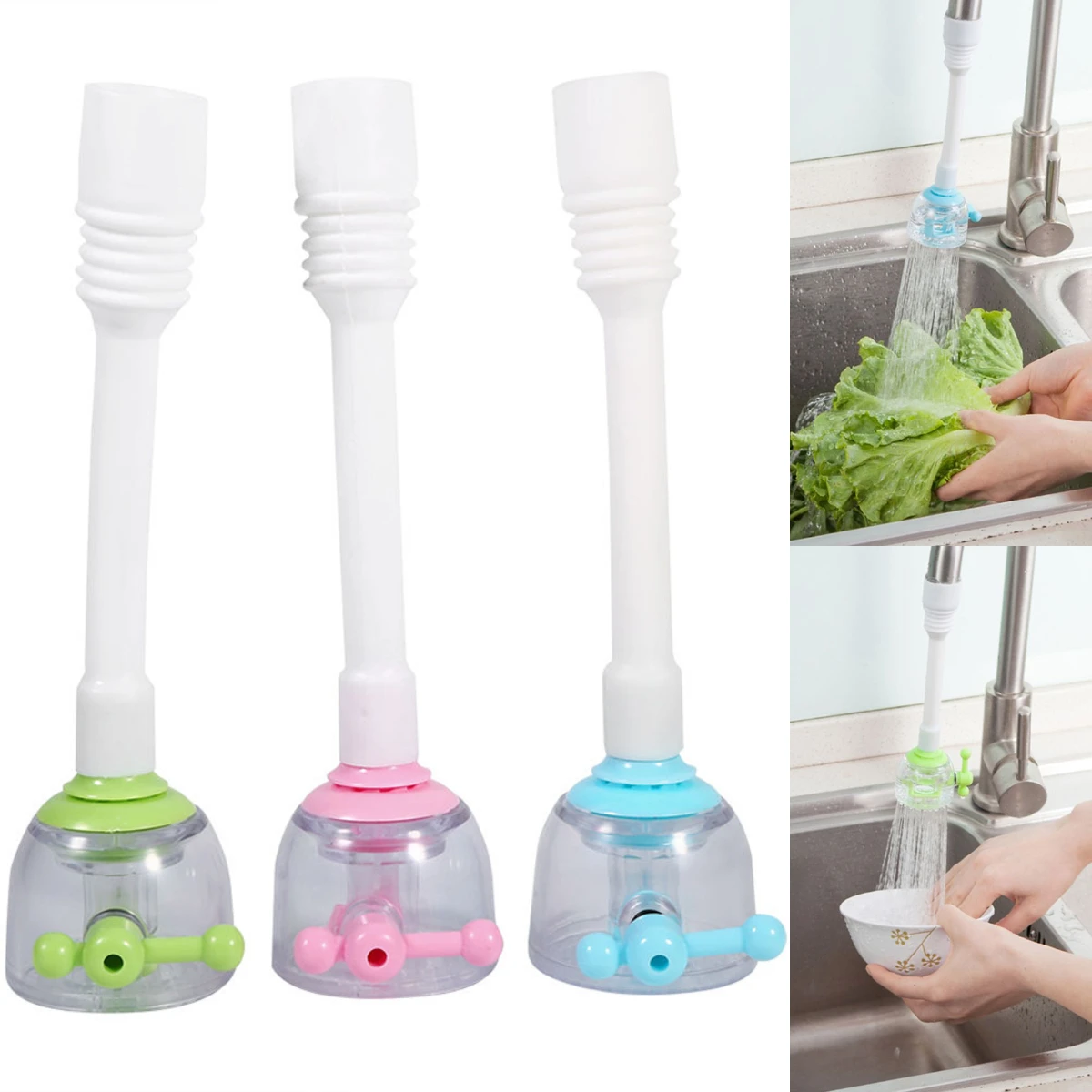 Cabezal de burbujeador de agua giratorio para el hogar, boquilla aireadora de ahorro de agua, dispositivo adaptador de grifo, suministro de cocina y