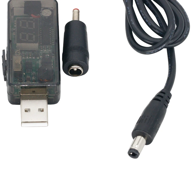 USB Boost Converter DC 5V to 9V 12V USB Step-up Converter Cable + 3.5x1.35mm Connecter For Power Supply/Charger/Power Converter