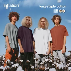 INFLATION Prenium Cotton Tshirts Summer Basics Super Soft Long Staple Cotton Oversized Tees