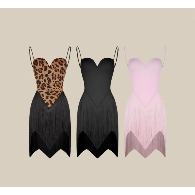 

Customized ZYM Dress Strap High Waist Line Latin Dance Advanced Practice Dress Female Strap Underwear Ballroom Dress Standard