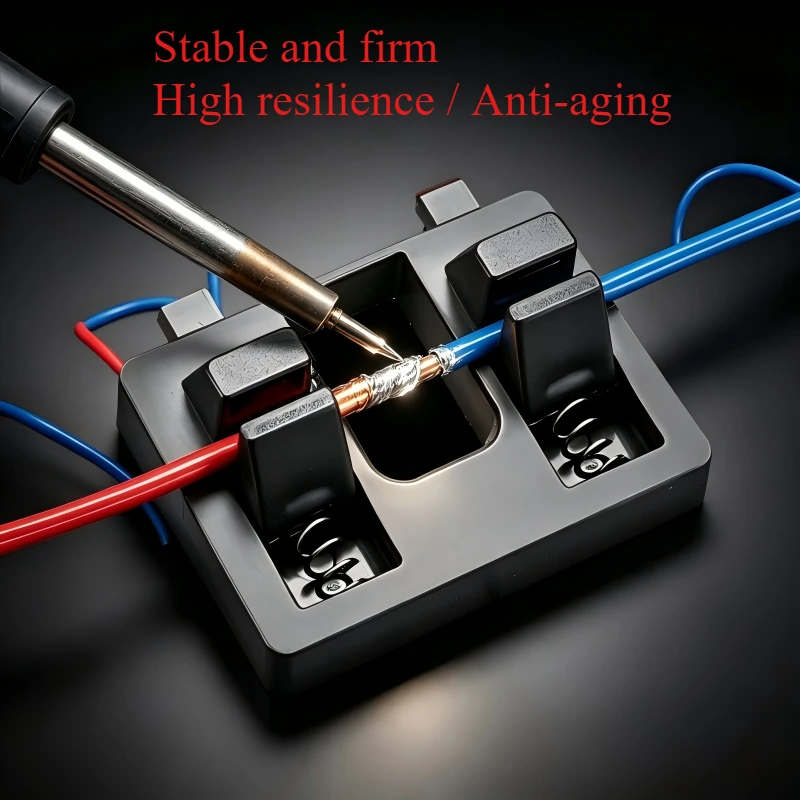 High-resilience, thick, wear-resistant, non-slip double-clip wire welding fixer
