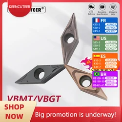 VBMT11 VBMT16 VBGT11 VBGT16 YZ15TF YZ735 Carbide Insert for SVJBR/L External Turning Tool Blade Stainless Steel Cutter CNC Lathe
