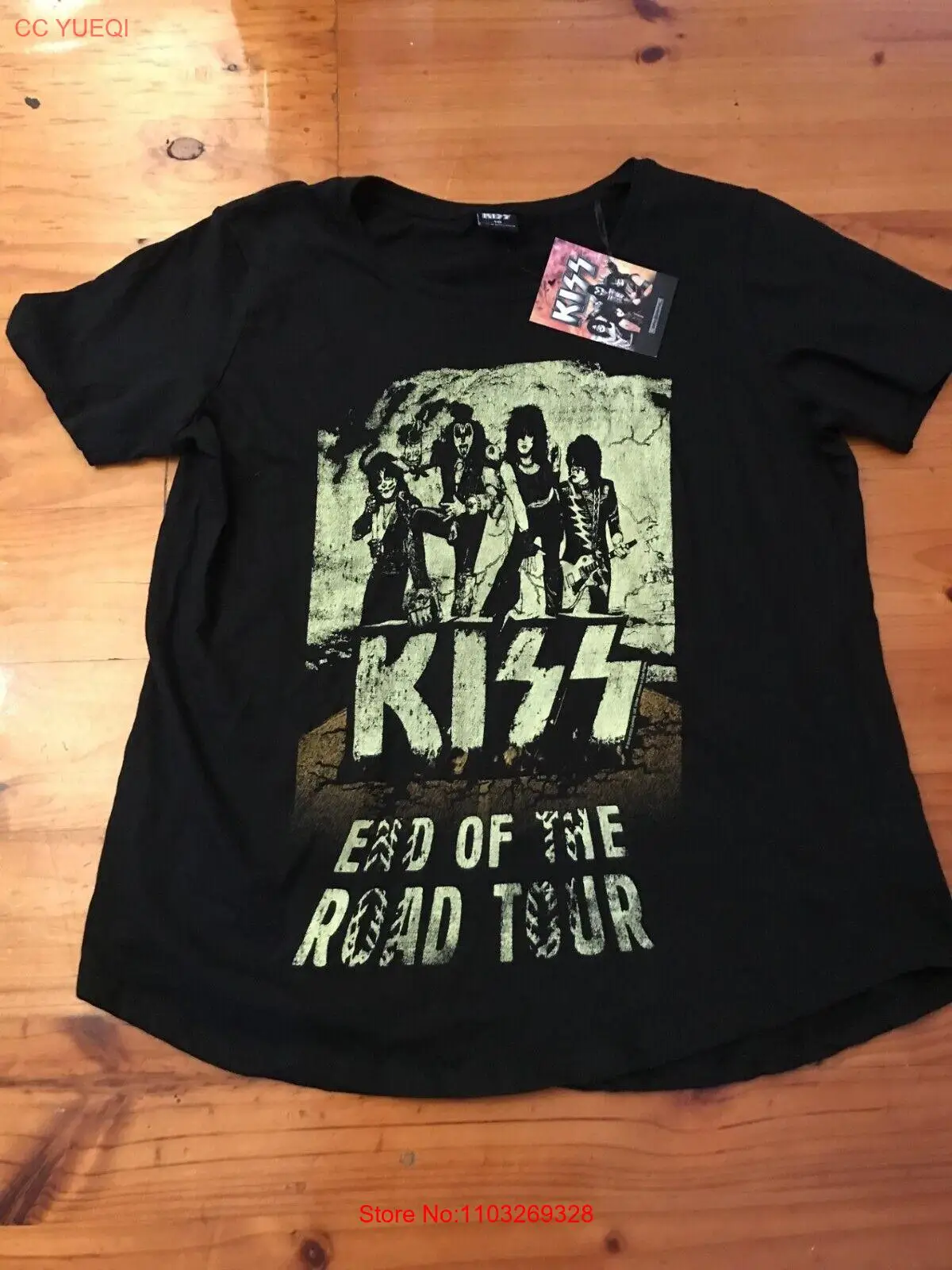 Новая женская футболка Kiss End Of The Road для девочек, бесплатная доставка, размер 16, Новая женская футболка Kiss End Of The Road для девочек, бесплатная доставка, размер 16,