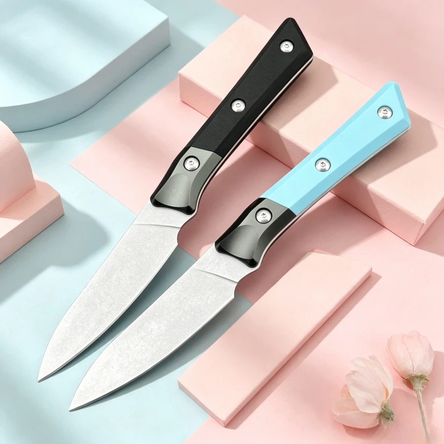 

3500B Practical Straight Knife with 9Cr13Mov Blade Outdoor Camping Daily Emergency Carrying Essential for Hiking Men's Gifts