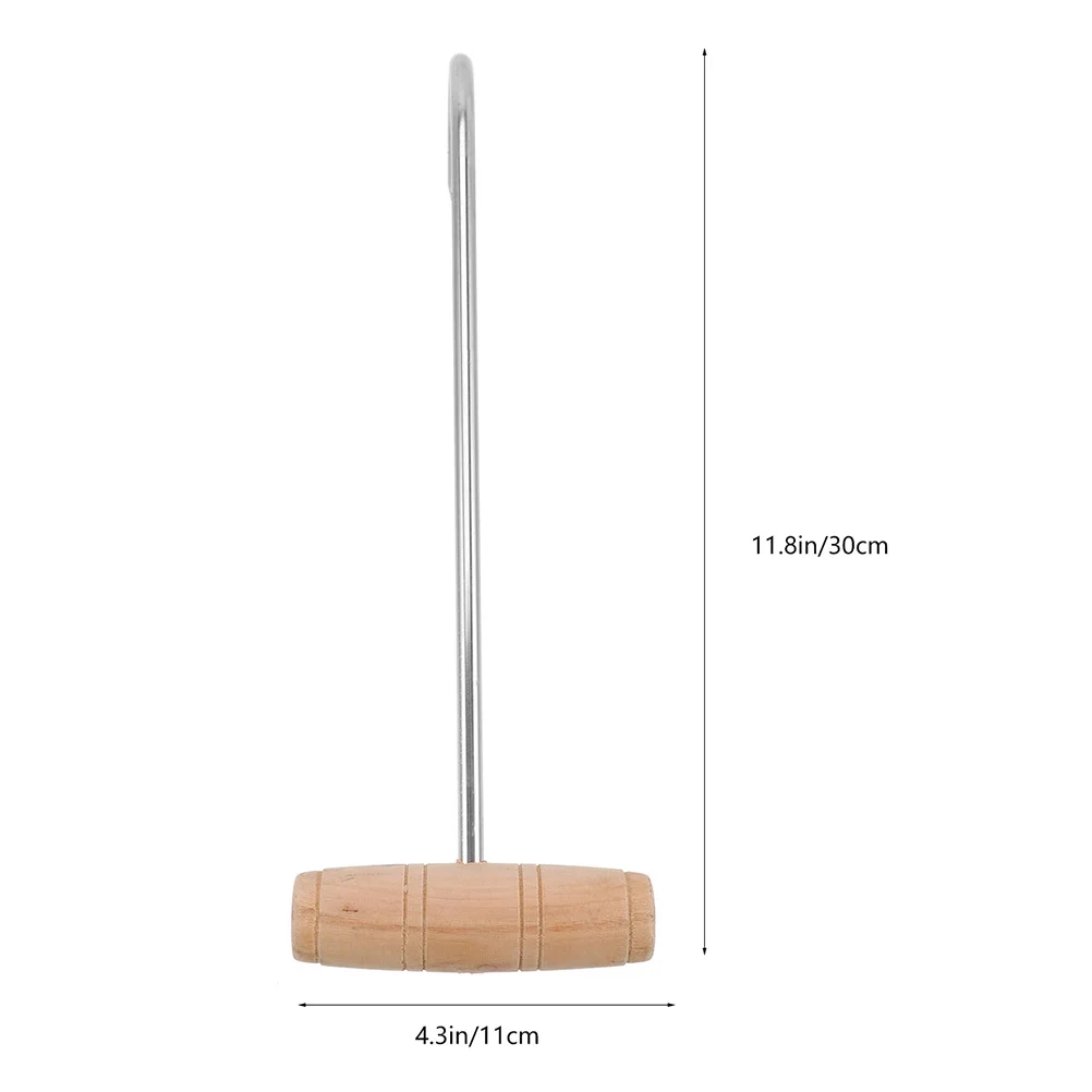 สแตนเลสรองเท้า Lifter BOOT Hooks โลหะ Shoehorn เครื่องมือสําหรับรองเท้าสวมใส่ไม้เรียบเหมาะกับส้น