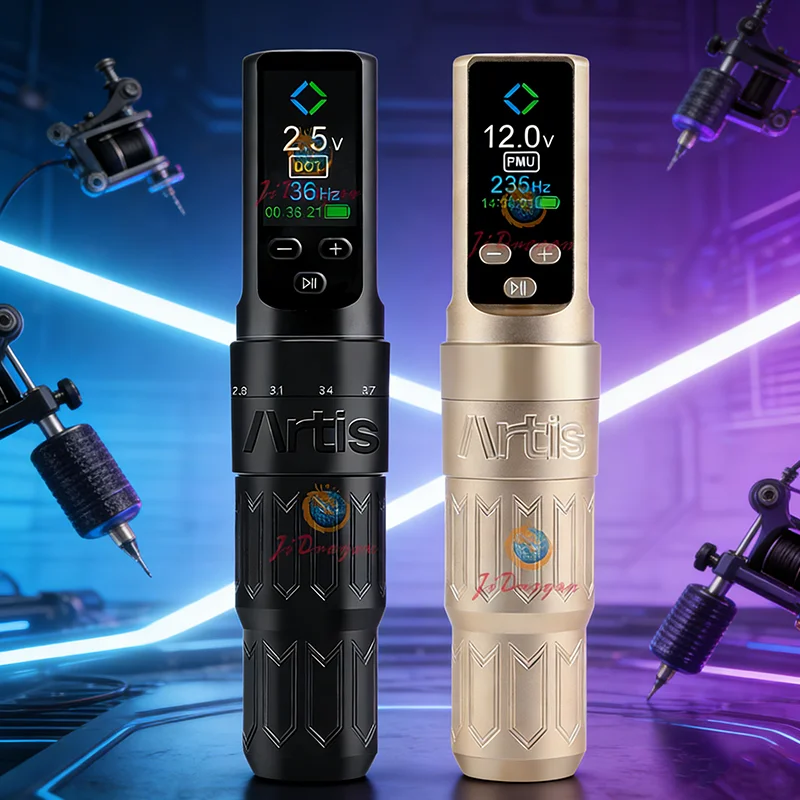 

Wireless Tattoo Kit Rotary Tattoo Machine Set with 5PCS Tattoo Cartridge Needles Permanent Makeup Tools for SMP Tattoo Artist