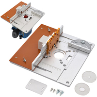 Aluminium Router Table Insert Plate Electric Wood Milling Flip Board with Miter Gauge Guide Set Table Saw Woodworking Workbench