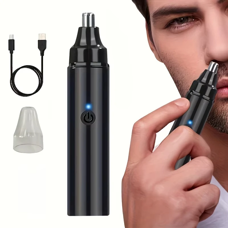

Portable Electric Ear/Nose Hair Trimmer for Men Women USB Rechargeable Painless Eyebrow and Facial Hair Removal Washable Shaver