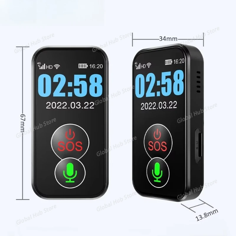 New 4G Mini SOS Pendant - IP67 Waterproof Fall Alarm Anti-Lost Safety Device for Elderly & Children