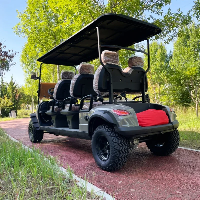 Dylante CE Certified Off Road Electric Golf Cart 6 Seater Utility Golf Cart 14 Inch Tires Seat With Headrest Free Custom Color