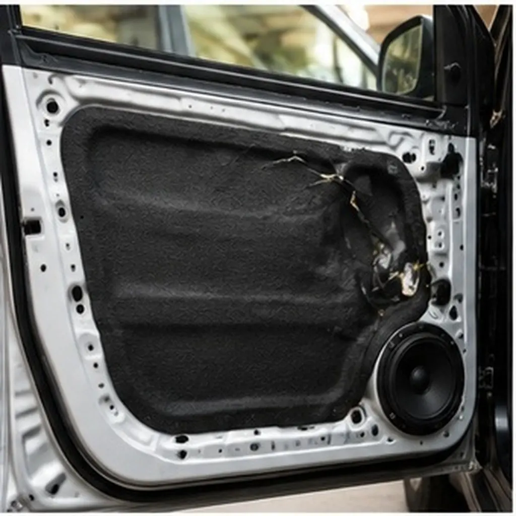 2Pcs Car Sound Deadener Mat For Car Door Sound Insulation Auto Repair Shop Soundproof Cotton High Density Absorption