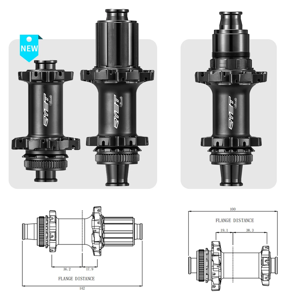 RYET Road Disc Brake Bike Hub 2:1 Spokes Straightpull 21H 36T Ratchet HG XDR Centerlock Thru Axle 12x100 Bicycle Hubset Cycling