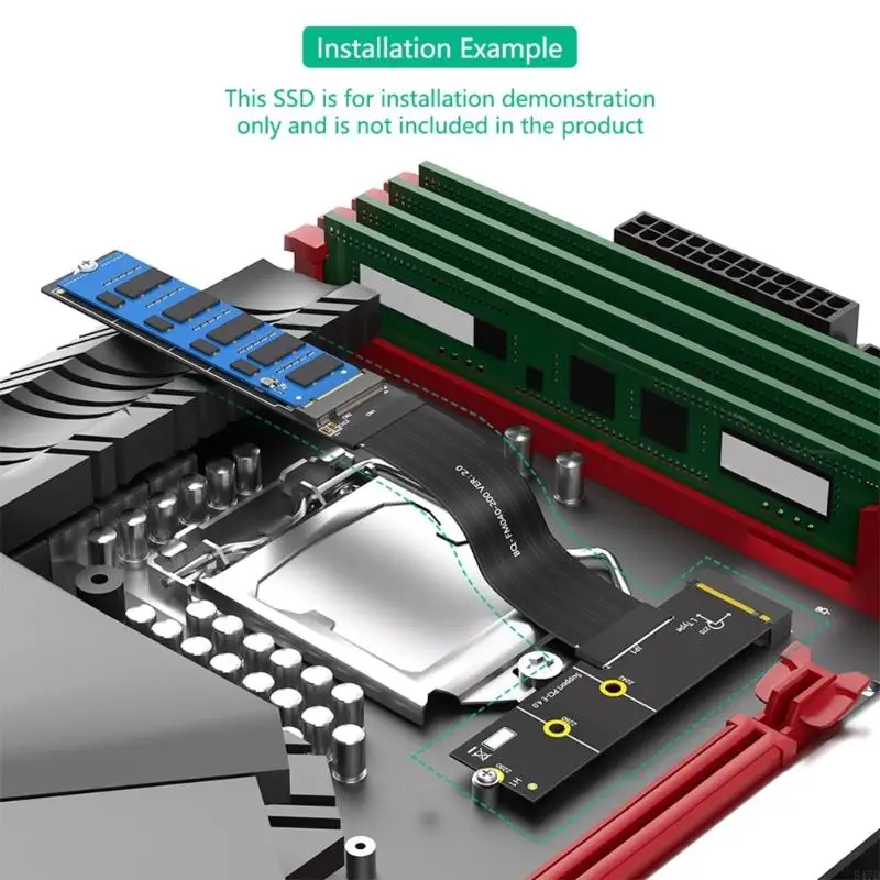 

Fast Speed ​​M.2 SSDS Extender 20 см. Золотые печатные платы для NVME и SATAS Drive