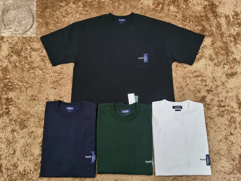 

Футболка Long Valley Produced N Japan 23ss, свободный крой, классическая вертикальная вышивка логотипа, четыре цвета, круглый вырез, короткий рукав.