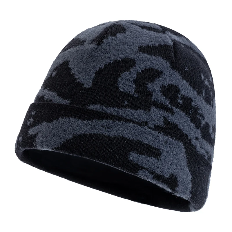 Neue Unisex Outdoor Skull Cap, modische geometrische Druckmuster, schicke Wintermützen im Seemannsstil für Herren und Damen, Herbst-Ski-Beanie-Mütze – Detail 11