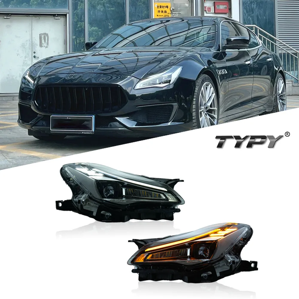 TYPY Car Head Lamps For Maserati Quattroporte 2013-2017 Upgrade to NEW Dynamic Turn Signal Lamp Brake DRL Car Accessories