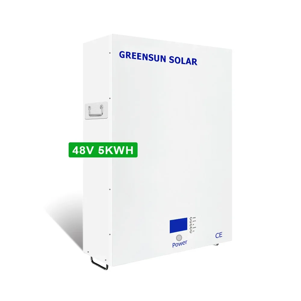 Greensunソーラーリチウムパワーウォール、51.2v 100ahは鉛蓄電池、5kwh、LiFePo4、51.2vを交換します